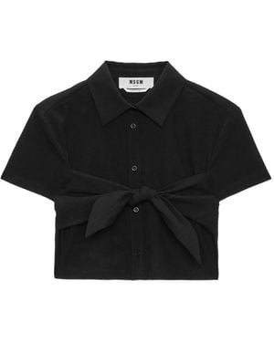 MSGM Cotton Shirt - Black