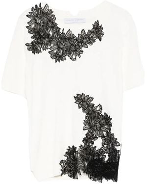 Ermanno Scervino Floral T-Shirt - Black
