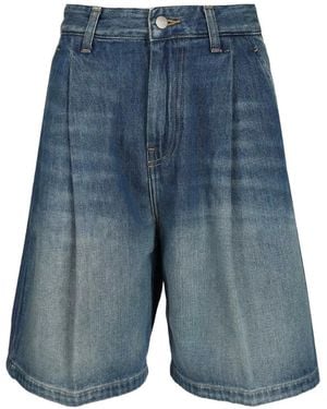 Carhartt Alta Pleated Denim Shorts - Blue