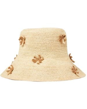 Alanui Floral-Motif Bucket Hat - Natural