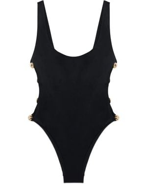 Jonathan Simkhai Mona Scoop-Neck Swimsuit - Black