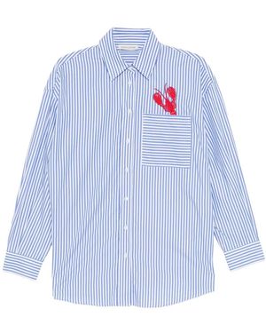 Joshua Sanders Lobster-Embroideried Shirt - Blue