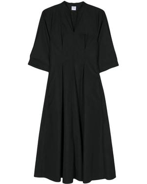 Aspesi Poplin Flared Maxi Dress - Black