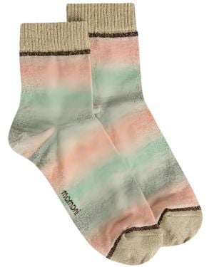 Momoní Rojo Melange Lurex Socks - Green