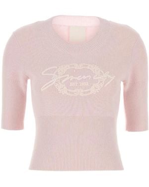 Givenchy Logo-Appliqué Top - Pink