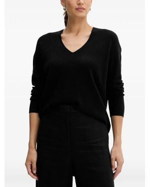 Ouí Freyja V-Neck Jumper - Black