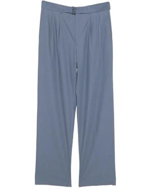 Tagliatore Belted Straight-Leg Trousers - Blue