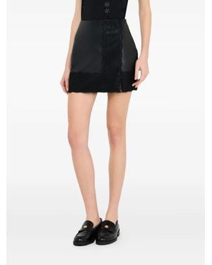 Liu Jo Coated lace mini skirt - Negro