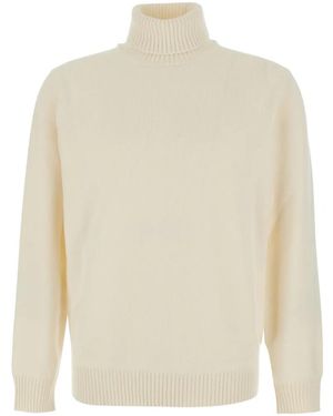 Kangra Roll-Neck Knitted Sweater - White