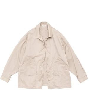 Still By Hand Tie-Fastening Shirt Jacket - Natural