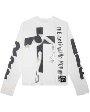 RIVINGTON roi Rebis Pop Out Graphic-Print Waffle-Knit T-Shirt - White