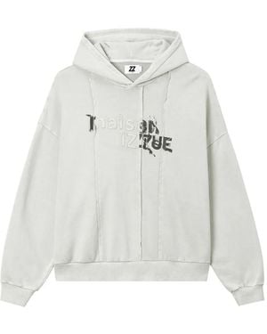 Izzue Hoodie Mit Logo-Print - Weiß