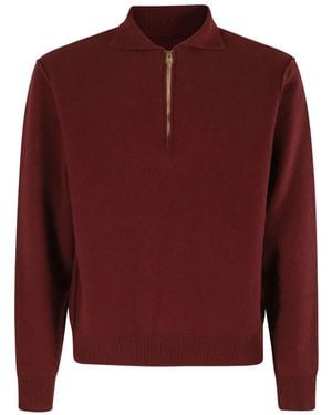 Fortela Half-Zip Sweater - Red