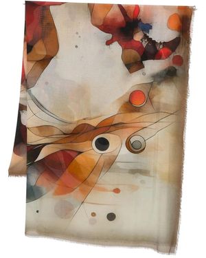 D'Aniello Graphic-print scarf - Marrón