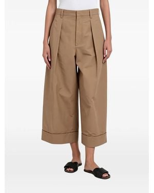 Brunello Cucinelli Pleated Turn-Up Pants - Natural