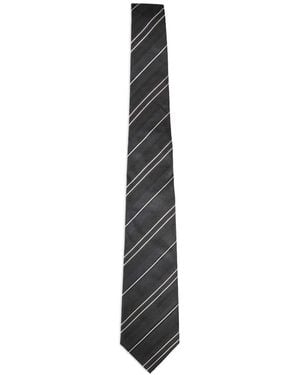 Junya Watanabe Diagonal-Stripe Tie - White