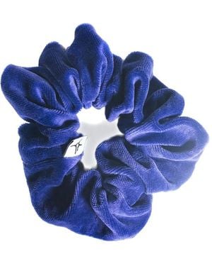 SPARK LE MONDE The Rita Velvet-Effect Scrunchie - Blue
