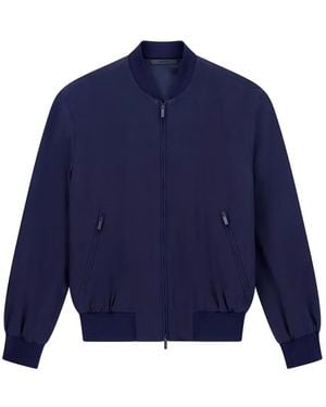 Giorgio Armani Zip-Up Bomber Jacket - Blue