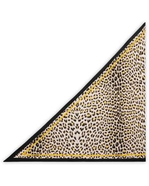 Roberto Cavalli Pop Jaguar Silk Scarf - Natural