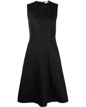 Moncler Quilted Sleeveless Flared Dress - Black