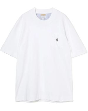 Undercover T-Shirt mit bedruckter Tasche - Weiß
