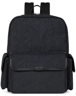 Etro Logo-Detail Backpack - Black