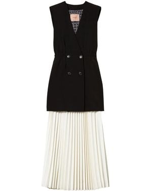 Twinset Pleated Dress - Black