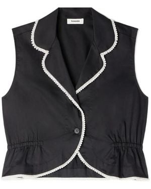 Sandro Sleeveless Shirt - Black