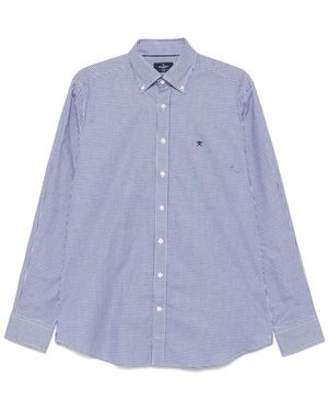 Hackett Hemd Mit Logo-Stickerei - Lila