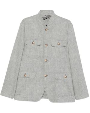 Gran Sasso Button-Up Wool Jacket - Gray