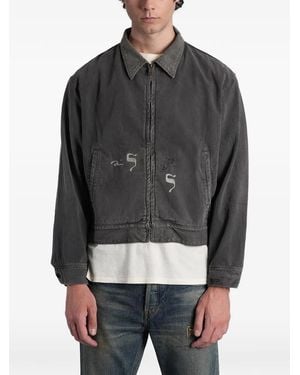 Enfants Riches Deprimes Distressed Denim Jacket - Grey