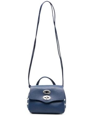 Zanellato Postina Baby Leather Shoulder Bag - Blue