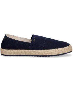 GANT Raffiaville Braided-Sole Espadrilles - Blue