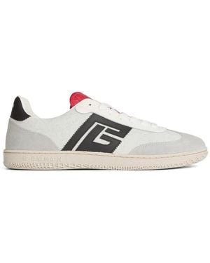 Balmain Swan Sneakers Aus Wildleder Und Glattleder - Weiß