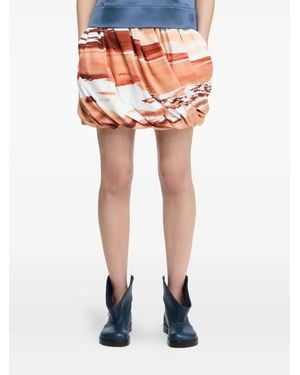 JW Anderson アブストラクトパターン バルーンスカート - レッド