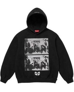 Supreme X Wu-Tang Clan Graphic-Print Hoodie in Blue for Men | Lyst UK