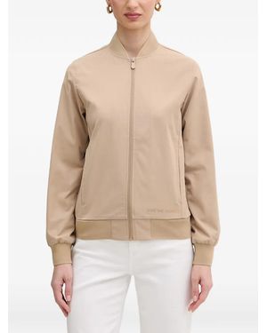 Save The Duck Ribbed Bomber Jacket - Natural