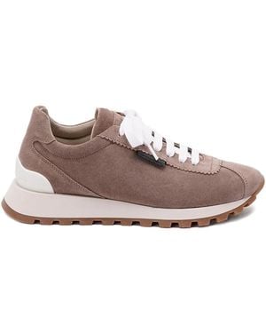 Brunello Cucinelli Suede Trainers - Brown