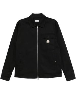 Moncler Logo-Patch Zipped Jacket - Black