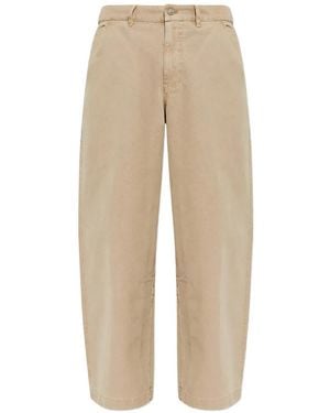 AllSaints Multiple-Pockets Wide-Leg Jeans - Natural