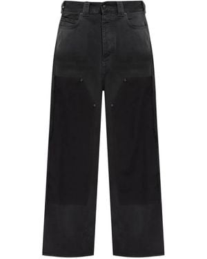 Balenciaga Panel-Detail Jeans - Black