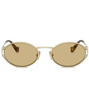 Miu Miu Logo Sunglasses - Natural