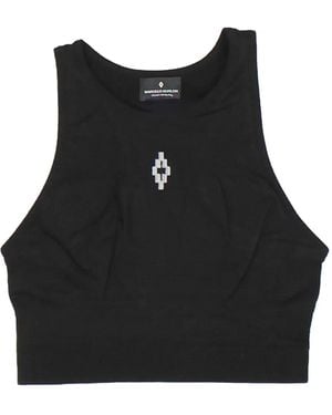Marcelo Burlon Haut Sans Coutures À Col Montant - Noir