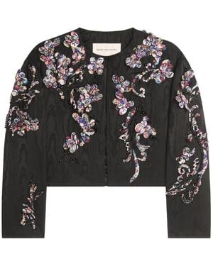 Dries Van Noten Chaqueta Bordada - Negro