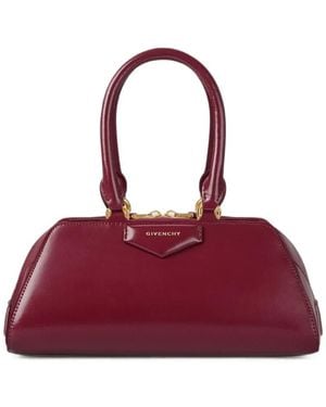 Givenchy Mini Antigona East-West Tasche Aus Leder - Lila