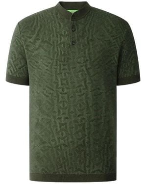 Shanghai Tang T-Shirt Con Motivo Jacquard - Verde
