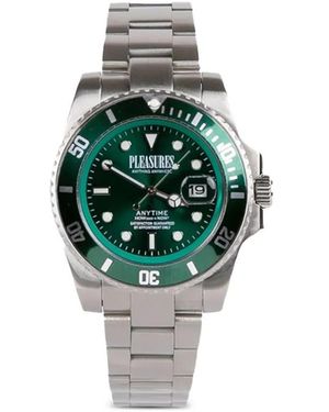 Pleasures Montre Anytime 42 Mm En Acier Inoxydable - Green