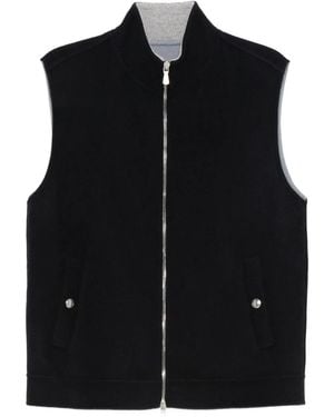 Eleventy Full-Zip Gilet - Black