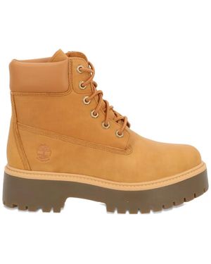 Timberland Bottines Stone Street-Inch À Lacets Et Semelle Plateforme - Marron