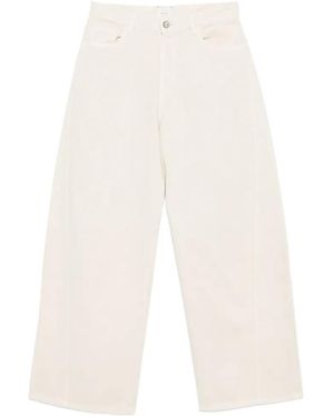 Alysi Wide-Leg Denim Jeans - White